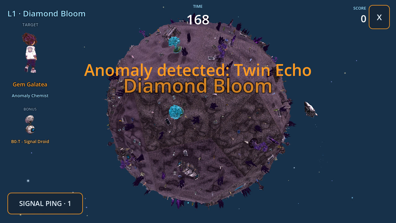 Twin Echo. The Anomaly announces itself: Twin Echo, an exact double of the asset walks this world. Trust the gear.